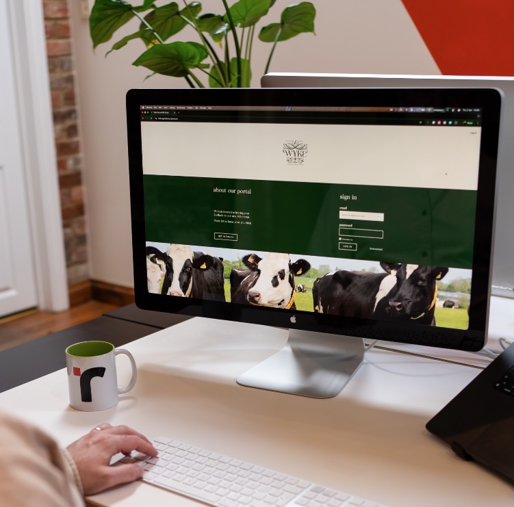 Wyke Farms Milk Portal on desktop